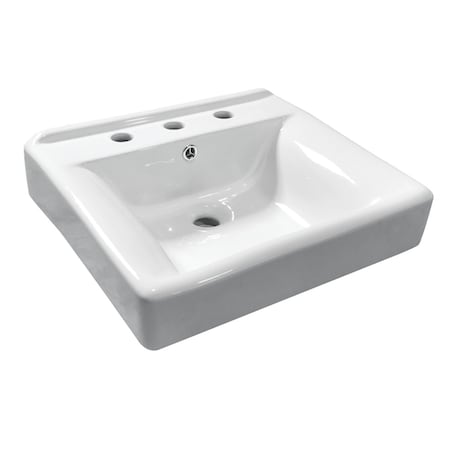 Fauceture EV2018W38 Concord Ceramic Recessed Drop-In Bathroom Sink, White EV2018W38